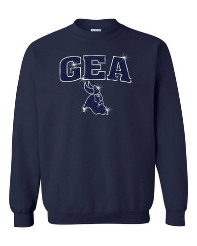 GEA Unisex Crewneck Sweatshirt With Full Chest Sparkle GEA Logos