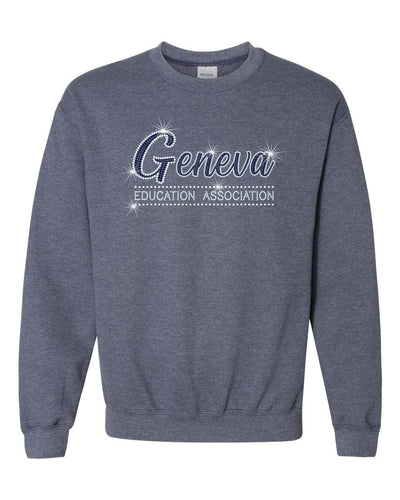 GEA Unisex Crewneck Sweatshirt With Full Chest Sparkle GEA Logos