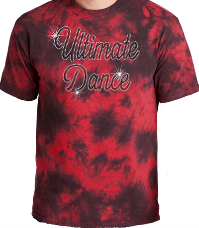 Ultimate Dance On The Move Short Sleeve Red/Black Tie Dye-Shirt Unisex Fit