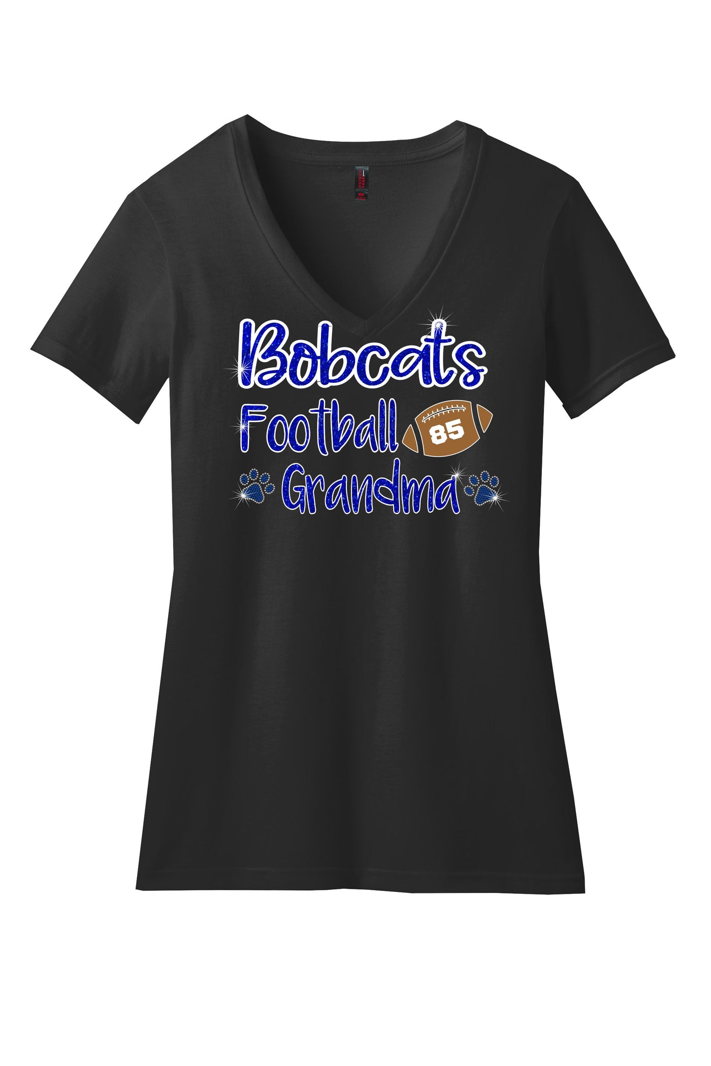 Bobcat FOOTBALL Grandma V-Neck Shirt