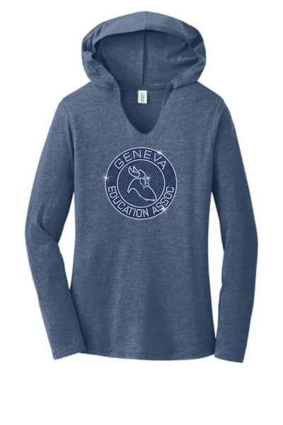 GEA Ladies Hooded T-shirt with Sparkle and Matte Imprint Options