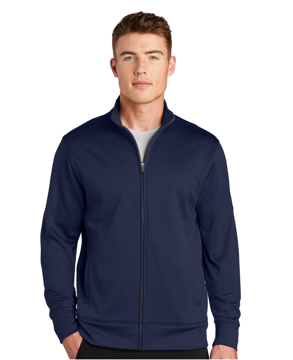 GEA Mens Performance Wicking Full Zip Solid Track Jacket