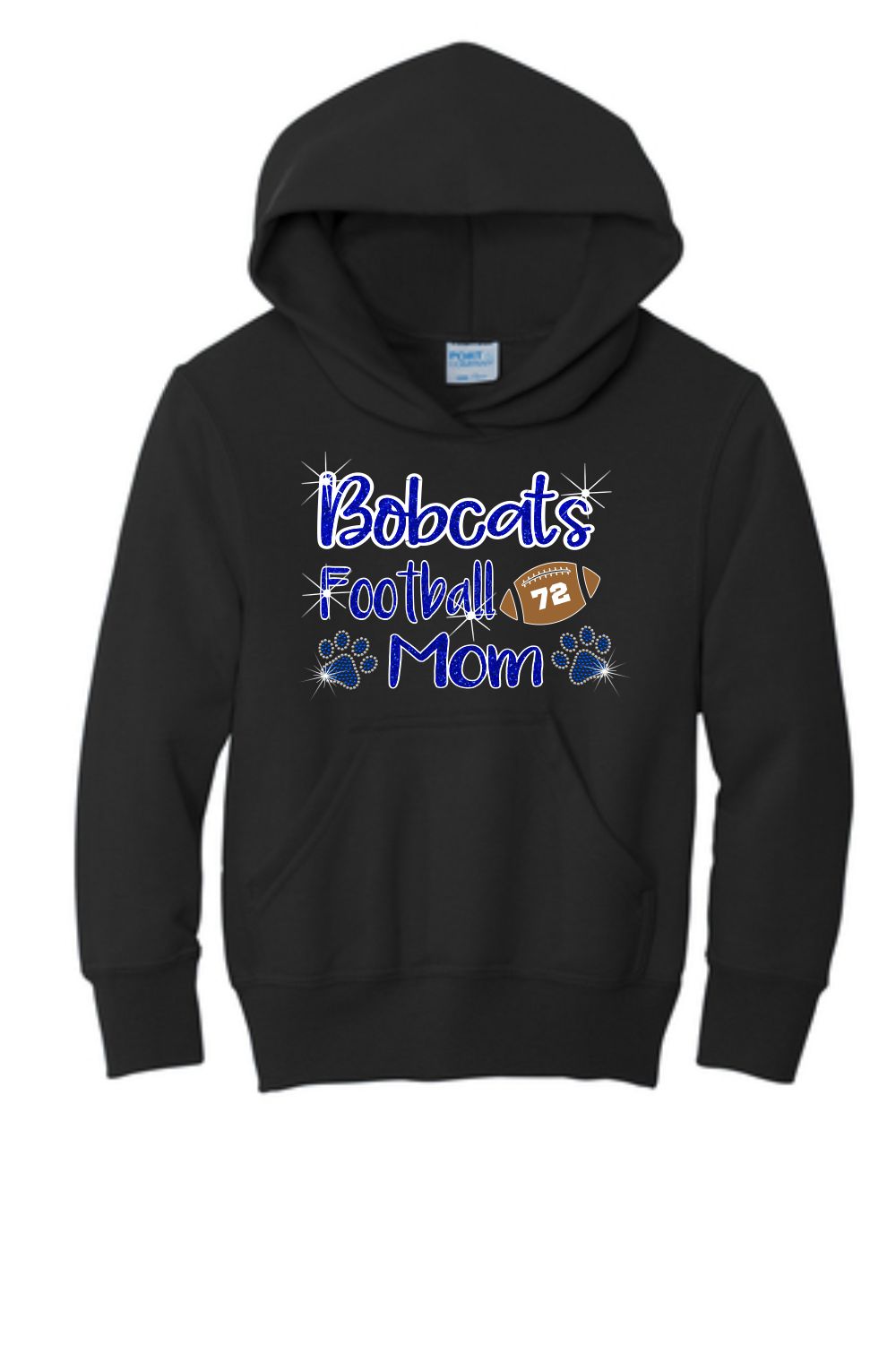 Bobcat Football Mom Hooded Sweatshirt