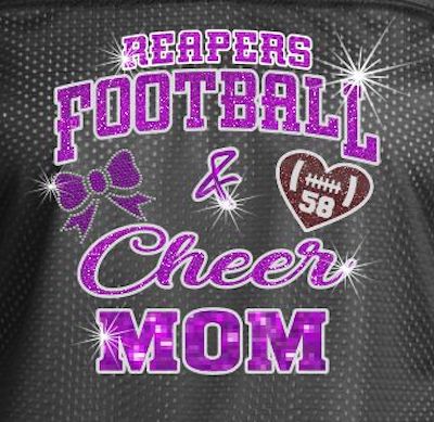 Reaper Cheer and Football Mom V-Neck T-Shirt
