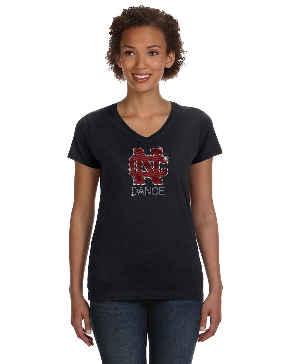 NCC Dance Ladies Solid V-Neck T-shirt